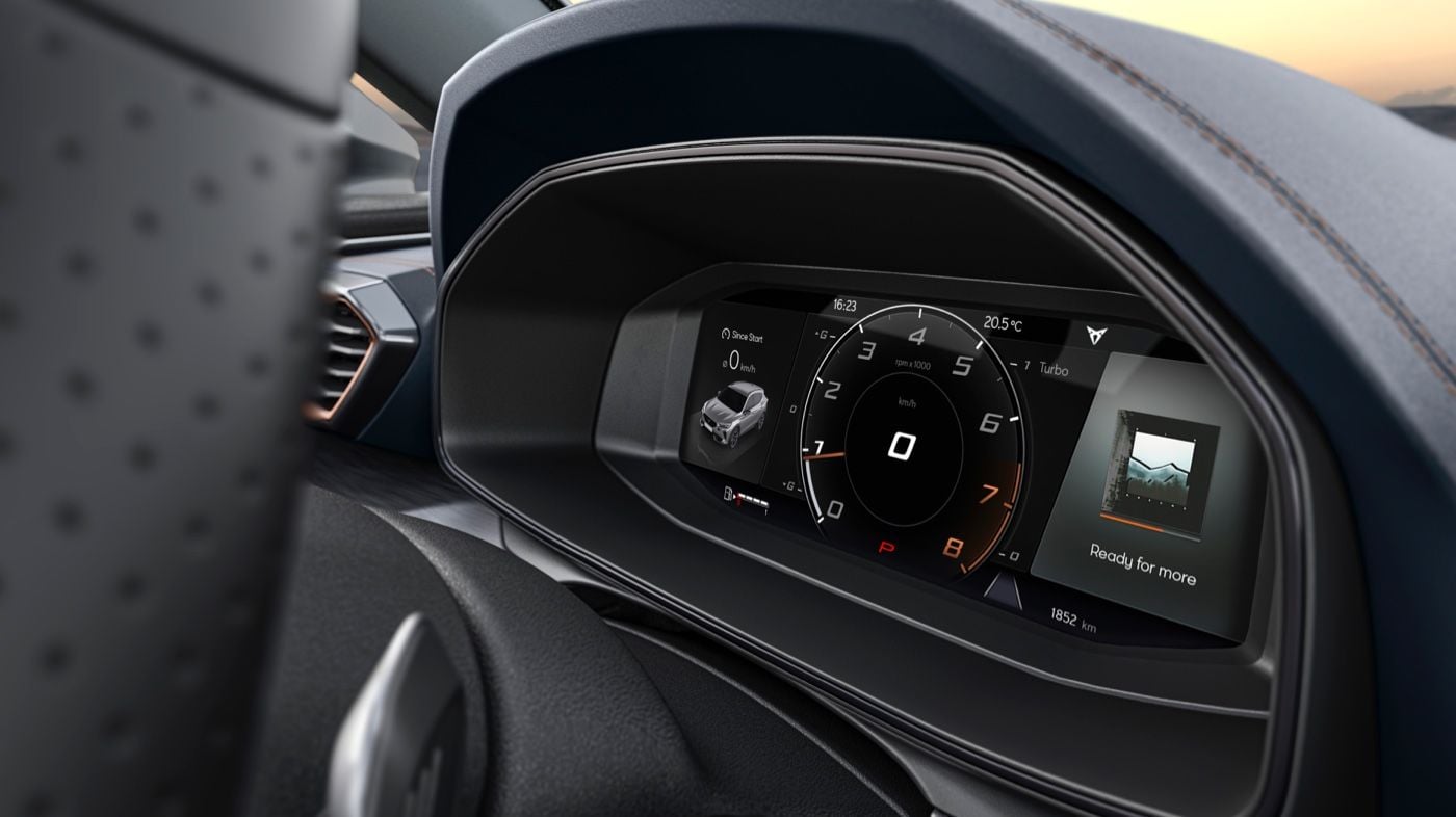 new cupra formentor 10.2-inch digital cockpit display